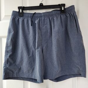 Gray Elastic Waist Shorts